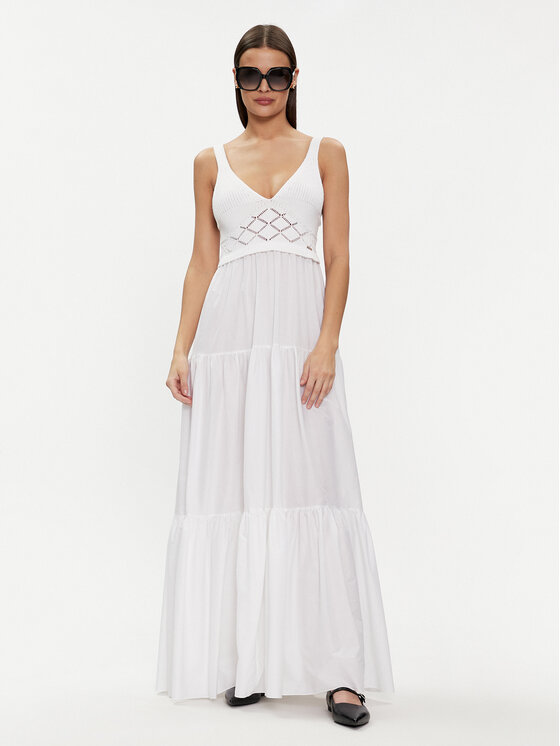 Liu Jo Liu Jo Rochie de vară MA4070 MA23A Alb Regular Fit