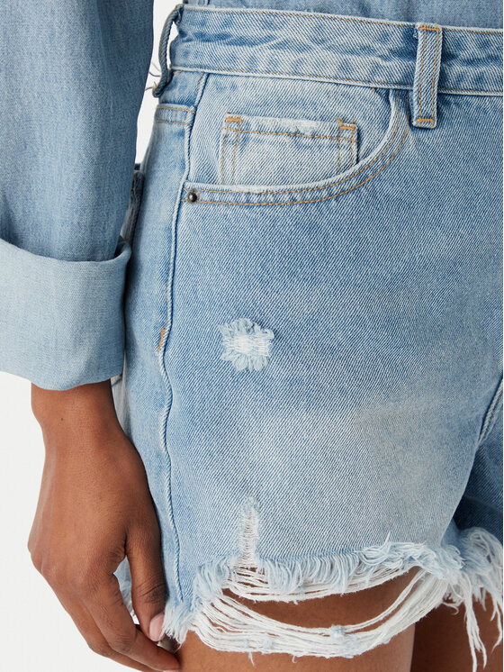 Eleh Eleh Pantaloncini di jeans EL122 Blu Regular Fit