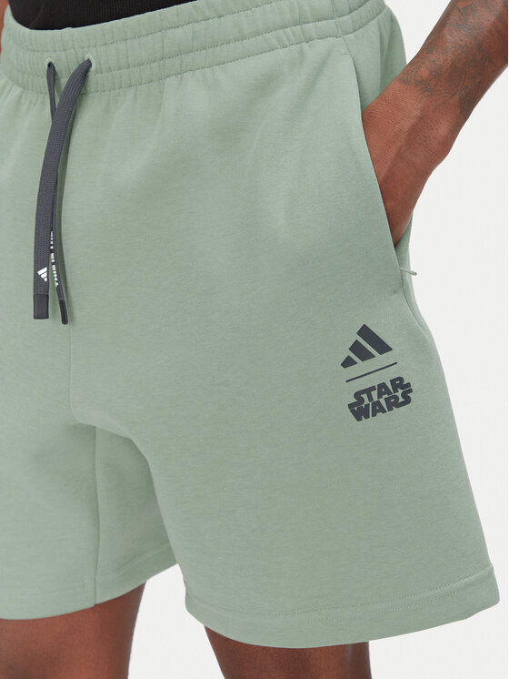 adidas adidas Sportovní kraťasy Star Wars The Mandalorian™ JI5722 Zelená Regular Fit