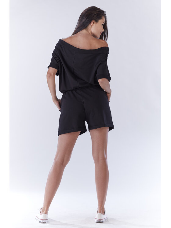 Awama Awama Kombinezon A188 Czarny Basic Fit