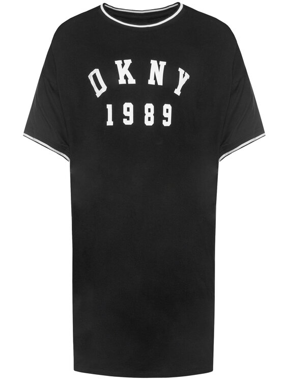 DKNY DKNY Camicia da notte YI3422404 Nero Regular Fit