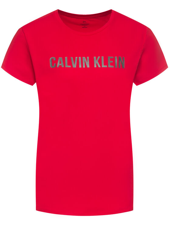 Calvin Klein Performance Calvin Klein Performance Marškinėliai Tee Logo 00GWF8K139 Raudona Relaxed Fit