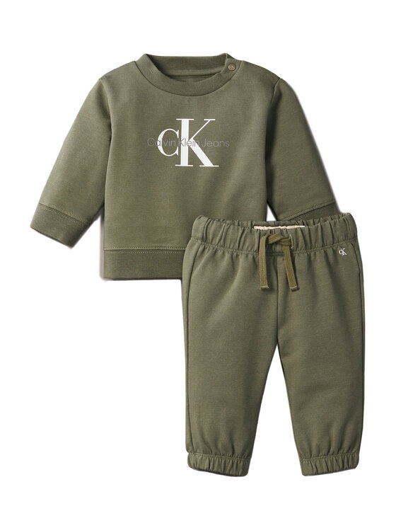 Calvin Klein Jeans Calvin Klein Jeans Tepláková souprava Monogram IN0IN00017 Zelená Regular Fit