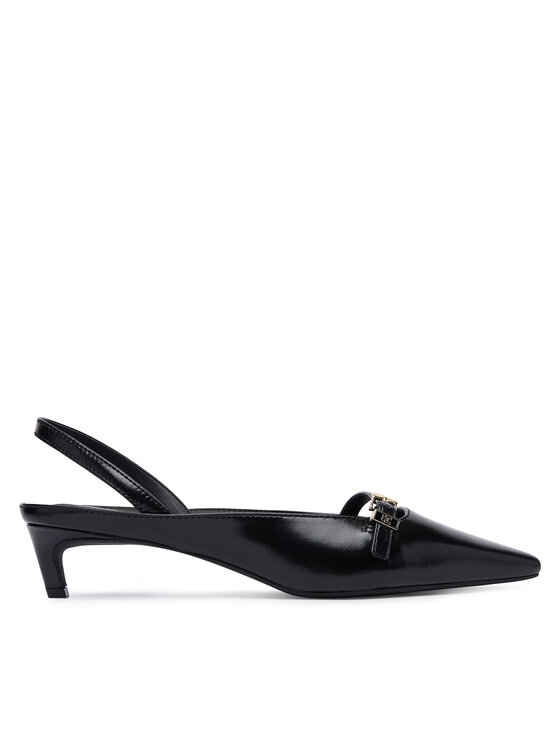 Tommy Hilfiger Tommy Hilfiger Salonke Th Buckle Kitten Slingback Pump FW0FW09384 Crna