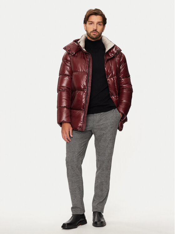 Hetregó Hetregó Daunenjacke Justin 8N562 Dunkelrot Regular Fit