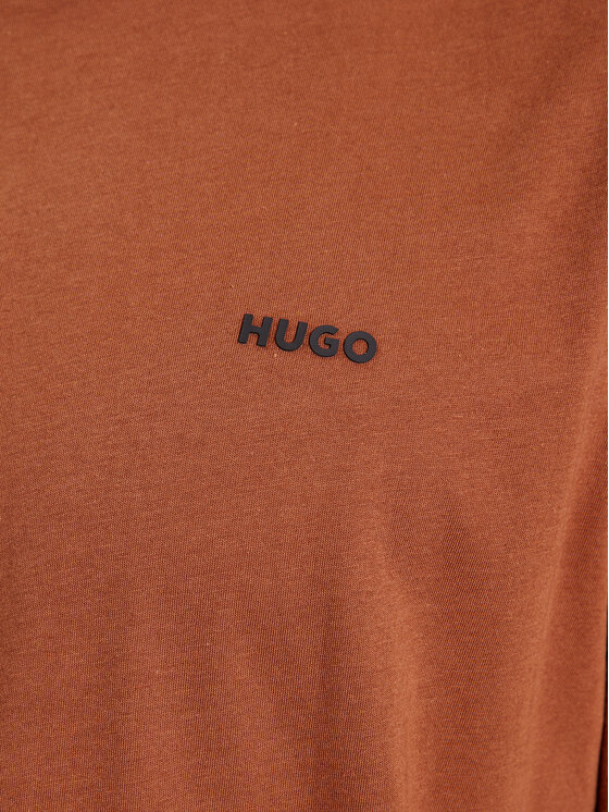 HUGO Hugo Tričko Dero222 50466158 Hnedá Regular Fit