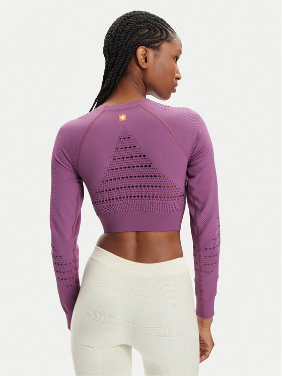 Brubeck Brubeck Športna majica LC1002W Vijolična Slim Fit