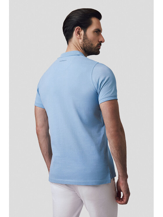 Lancerto Lancerto Polo Cassian PO073125000002 Niebieski Regular Fit