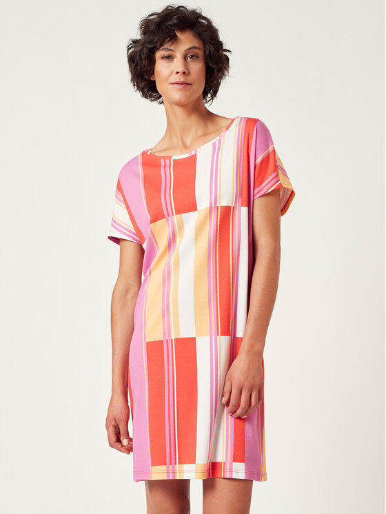 Huber Huber Koszula nocna 010140 Czerwony Comfortable Fit