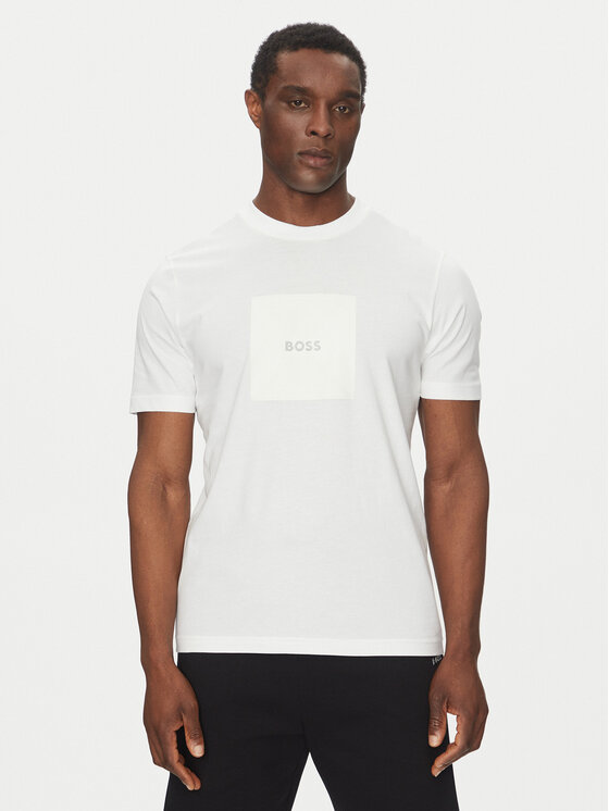 BOSS BOSS Majica Logo 50538096 Bela Regular Fit