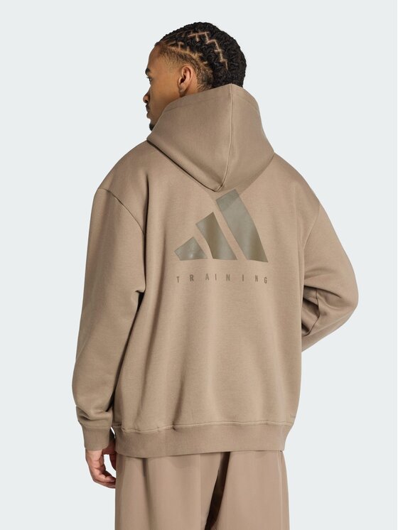 adidas adidas Bluza techniczna 167504 Beżowy Oversize