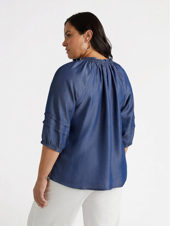 Fiorella Rubino Fiorella Rubino Bluzka 2761T002254N034 Niebieski A-Line Fit