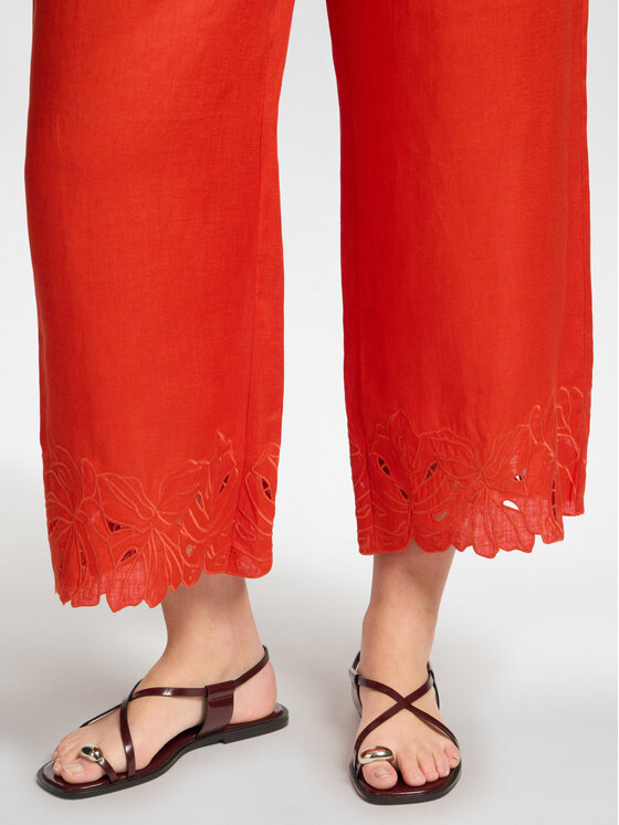 Elena Mirò Elena Mirò Pantaloni di tessuto P003P000489N027 Arancione Regular Fit