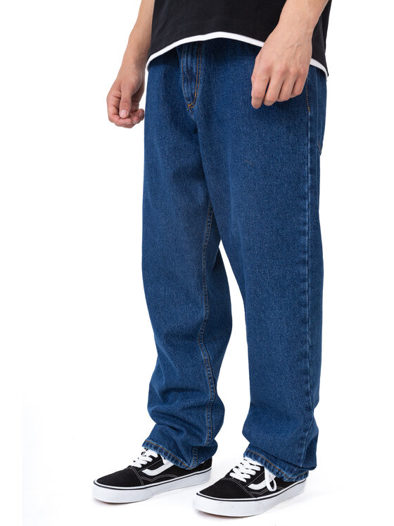 Mercur Mercur Jeansy Throw Up Granatowy Baggy Fit