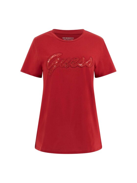 Guess Guess T-Shirt 171123 Czerwony Classic Fit