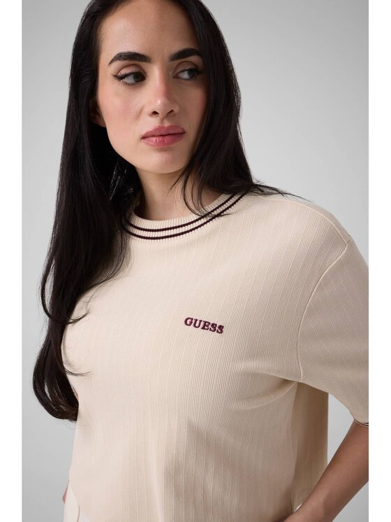Guess Guess T-Shirt 183937 Béžová Classic Fit