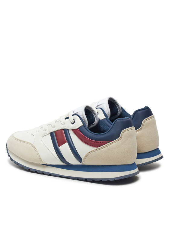 Tommy Hilfiger Tommy Hilfiger Sneakersy Flag Low Cur Lace-Up Sneaker T3X9-33664-1269 Biały