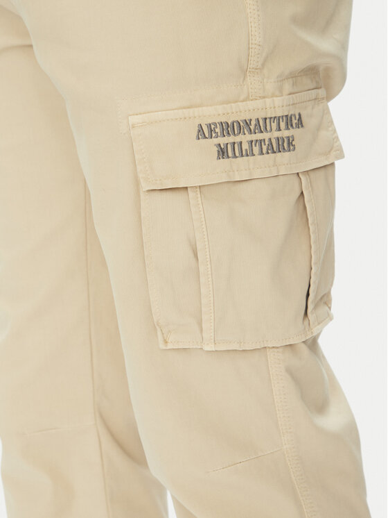 Aeronautica Militare Aeronautica Militare Pantaloni din material 251PA1329CT2443 Bej Regular Fit
