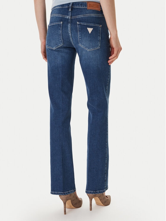 Guess Guess Džinsi W6RA15 D6883 Tumši zils Straight Leg