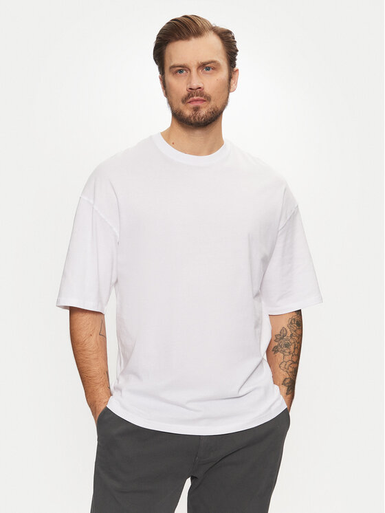 Jack&Jones T-krekls Charge 12259975 Balts Oversize