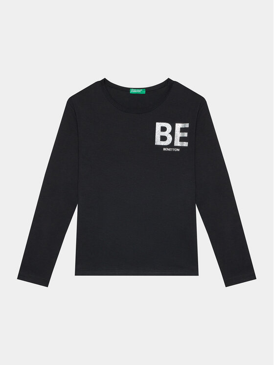 United Colors Of Benetton Bluză 3ATNC10EH Negru Regular Fit