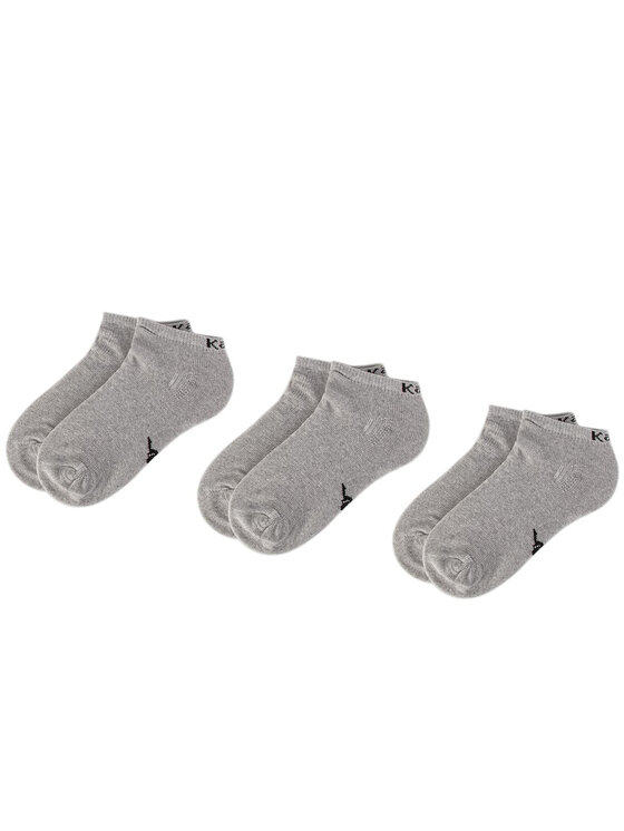 Kappa Kappa Σετ 3 ζευγάρια κοντές κάλτσες unisex 704275 Γκρι