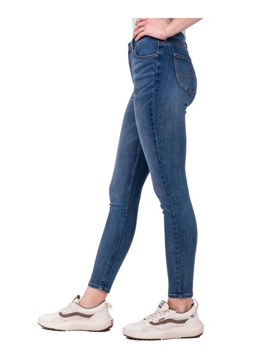 Lee Lee Jeansy Scarlett High Niebieski Slim Leg
