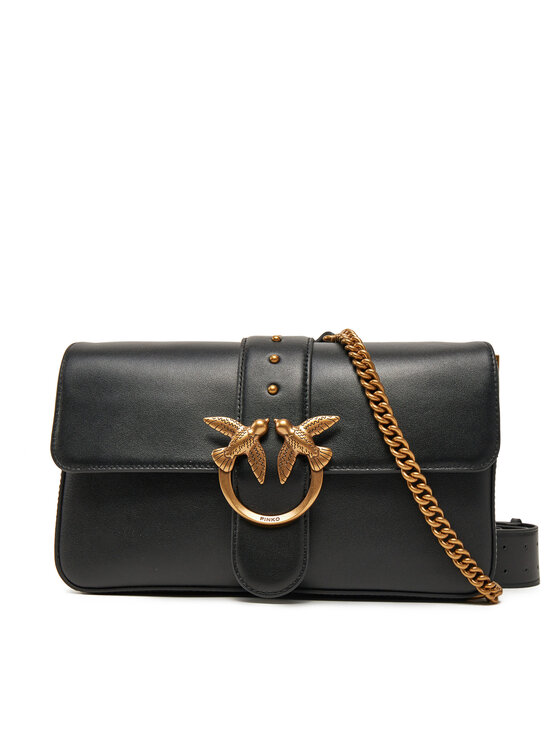 PINKO Borsetta Love One Classic Slouchy Fl PE 25 PLTT 104524 A0QO Nero, taglia : 00