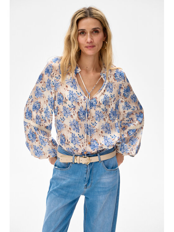 blue shadow blue shadow Bluzka Vivi Niebieski Regular Fit