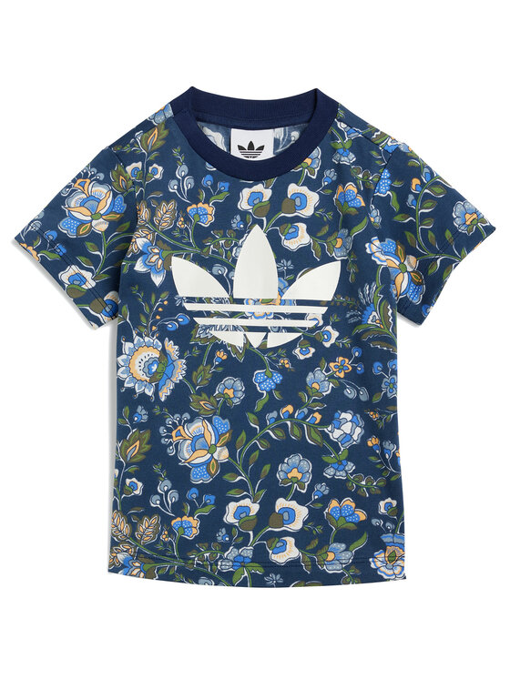 adidas adidas Súprava Tričko a šortky Liberty London JY3017 Tmavomodrá Regular Fit