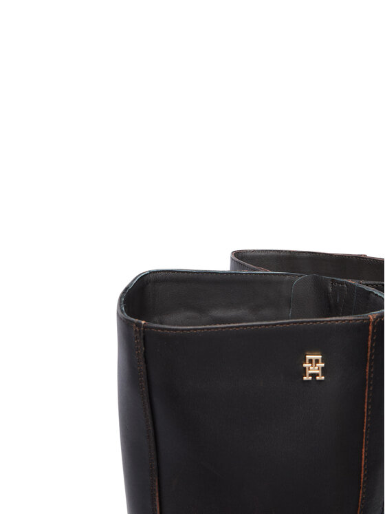 Tommy Hilfiger Tommy Hilfiger Ratsasaapad Th Stud Heel Riding Knee Boot FW0FW09551 Tumepruun