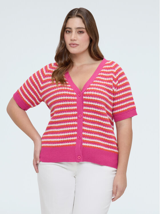 Fiorella Rubino Fiorella Rubino Kardigan M119L008393N0S9 Różowy Boxy Fit