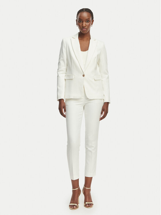 Morgan Morgan Pantaloni di tessuto 222-PLIME.F Bianco Regular Fit