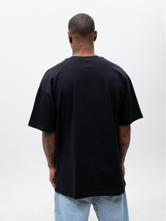 Jigga Wear Jigga Wear T-Shirt Szeroka luźna Laur korona 130018 Czarny Oversize