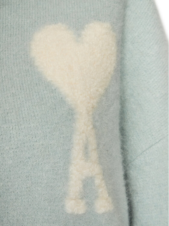 AMI Paris AMI Paris Sweter UKS025.KN0032 Błękitny Regular Fit
