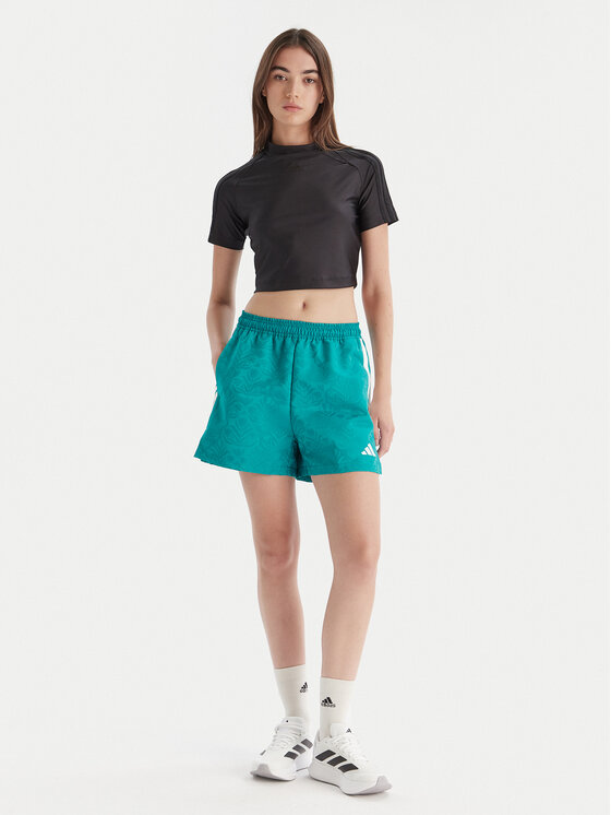 adidas adidas Pantaloni scurți sport Tiro x Common Goal JL9208 Turcoaz Loose Fit