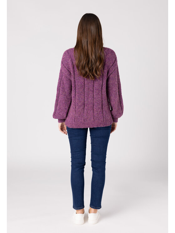QUIOSQUE QUIOSQUE Sweter QUIOSQUE 6VL002731 Fioletowy Regular Fit