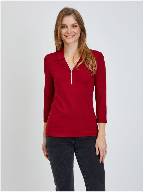 Orsay Orsay Koszula 180195-395000__M Czerwony Regular Fit