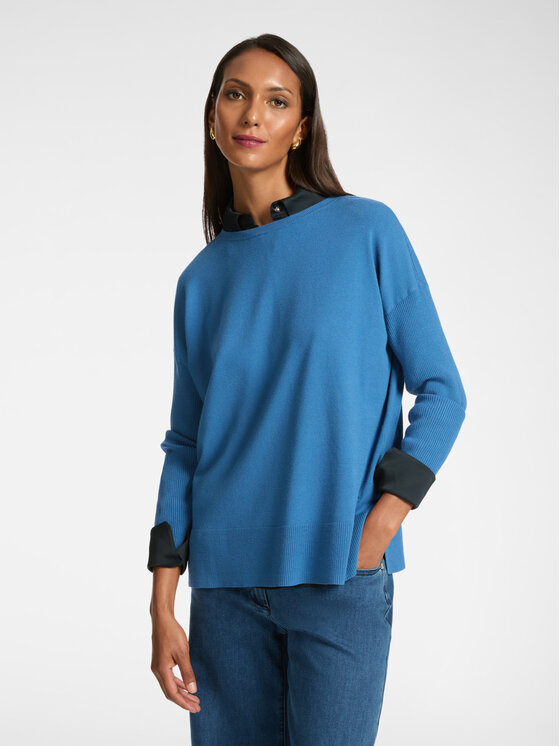 Elena Mirò Elena Mirò Cardigan M441Z000569N024 Turchese Regular Fit