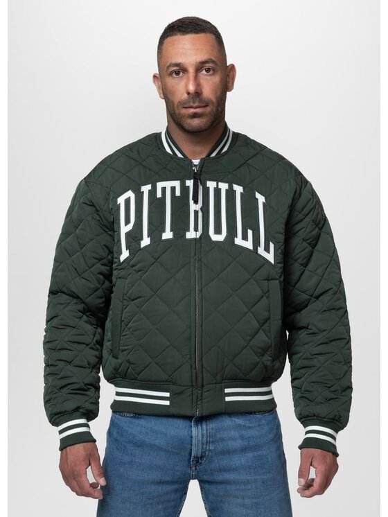 PITBULL PITBULL Kurtka przejściowa JUPITER Zielony Regular Fit