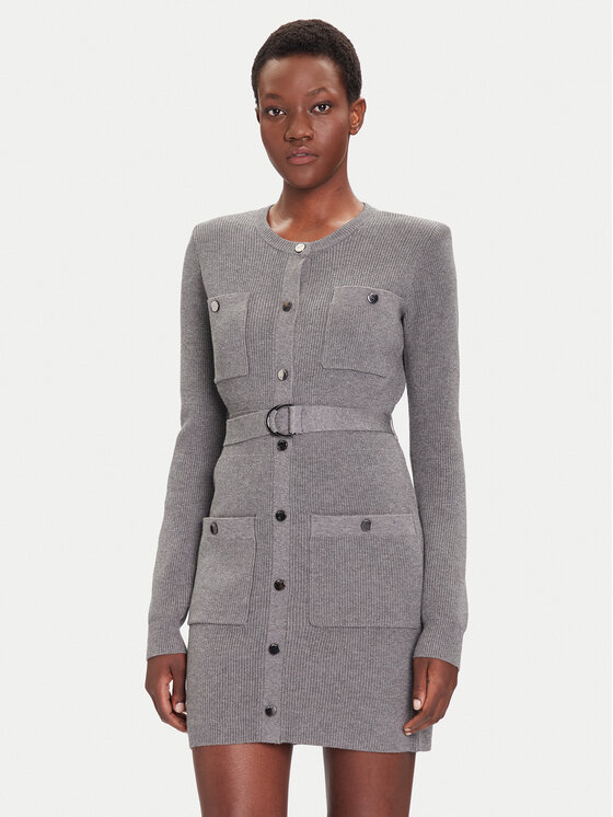 Liu Jo Liu Jo Трикотажна сукня MF5371 MS99E Сірий Slim Fit