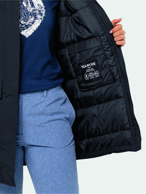Jack Wolfskin Jack Wolfskin Kurtka zimowa Tempelhof Coat 1116151 Czarny Regular Fit