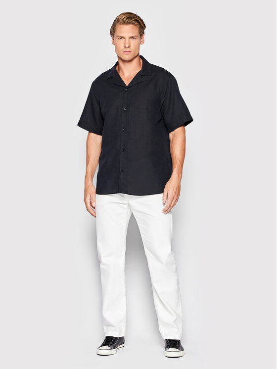 Camicia Resort Moa Nero Relaxed Fit
