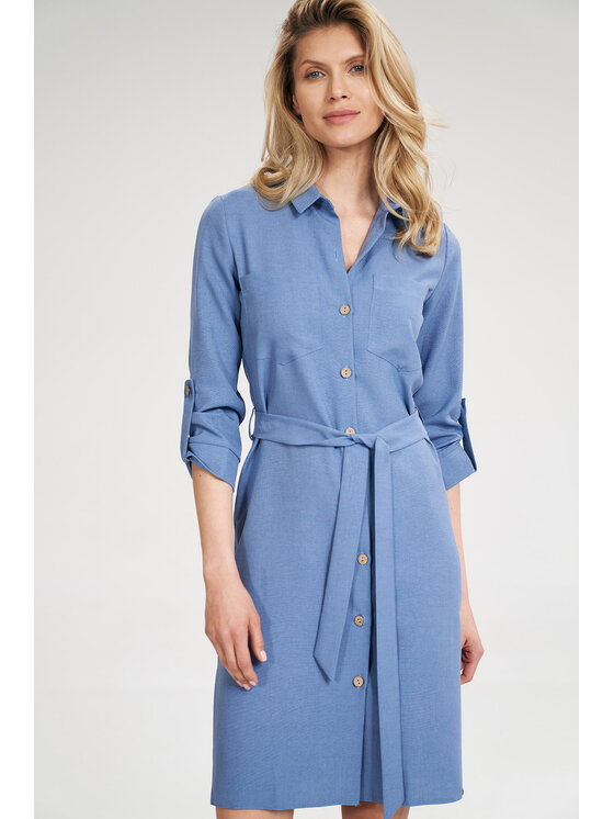 FIGL FIGL Šaty M701 Modrá Regular Fit
