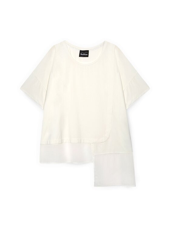 Fiorella Rubino Fiorella Rubino T-shirt G018E100367N011 Bianco Boxy Fit