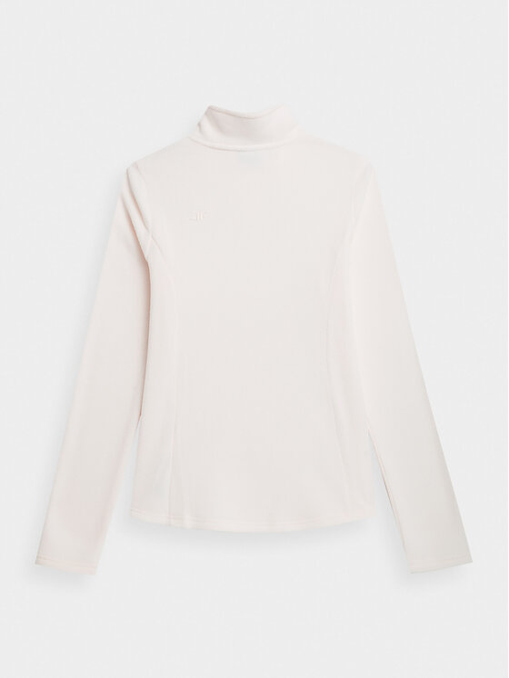 4F 4F Lenjerie de corp termoactivă partea de sus 4FAW23UFLEF031 Écru Slim Fit