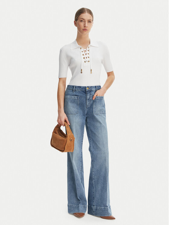 MICHAEL Michael Kors MICHAEL Michael Kors Bluzka MS661FZ5ZV Biały Slim Fit