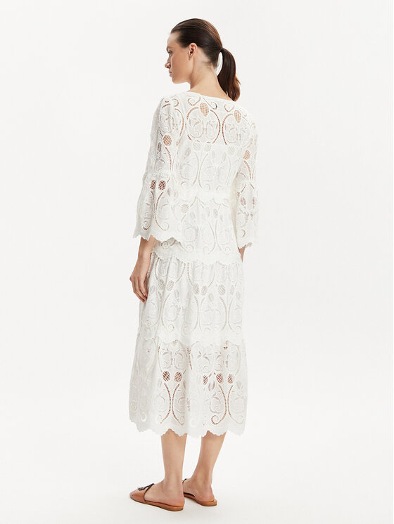 Luisa Spagnoli Luisa Spagnoli Літня сукня Pigna 540712 Білий Regular Fit