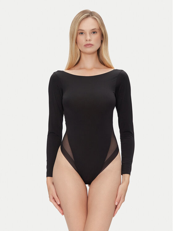 Ysabel Mora Ysabel Mora Body 10055 Fekete Slim Fit