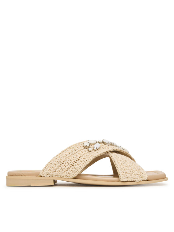 Inuikii Inuikii Ciabatte Woven Crossed Stones 1004.003.0611 Beige chiaro